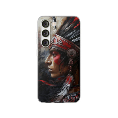 Aztec Silent Warrior – Flexi Phone Case (iPhone & Samsung • Clear TPU • Made in USA • Personalized Option)