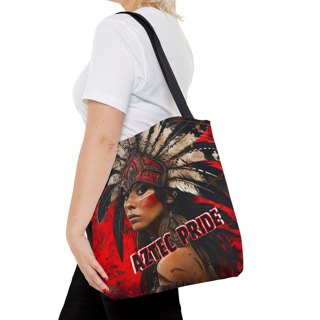 Aztec Moon Goddess Tote Bag – Aztec-Inspired Reusable Shopping Bag | GringoArte