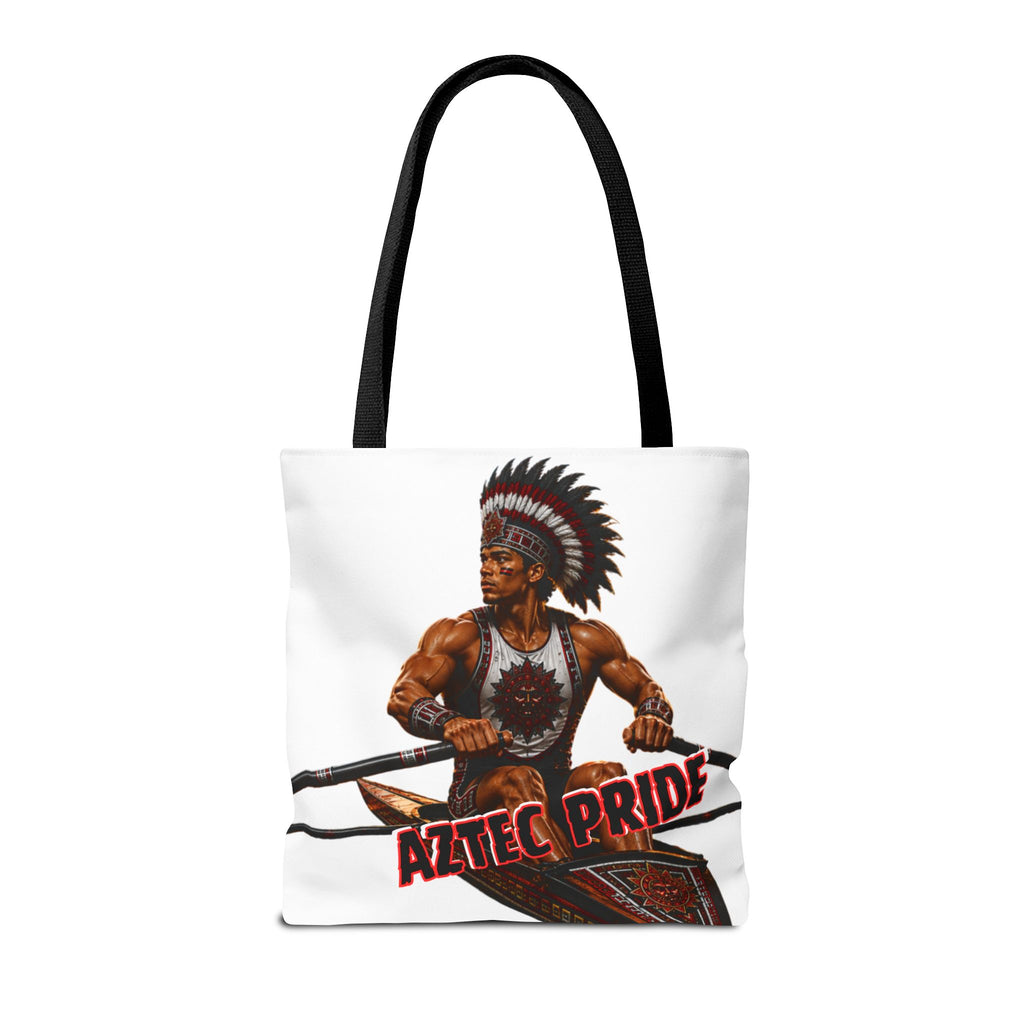 Aztec Rowing Warrior Tote Bag | Aztec-Inspired AI Art • Made & Shipped in the USA • 🚚 FREE USA Shipping • FREE Personalization