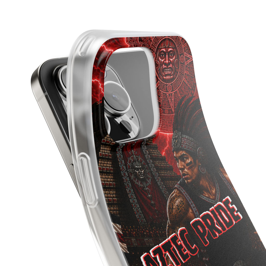Aztec Basketall Warrior – Flexi Phone Case (iPhone & Samsung • Clear TPU • Made & Shipped in the USA • 🚚 FREE USA Shipping • Personalized Option)