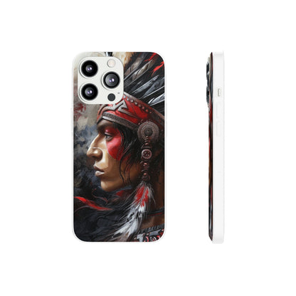 Aztec Silent Warrior – Flexi Phone Case (iPhone & Samsung • Clear TPU • Made in USA • Personalized Option)