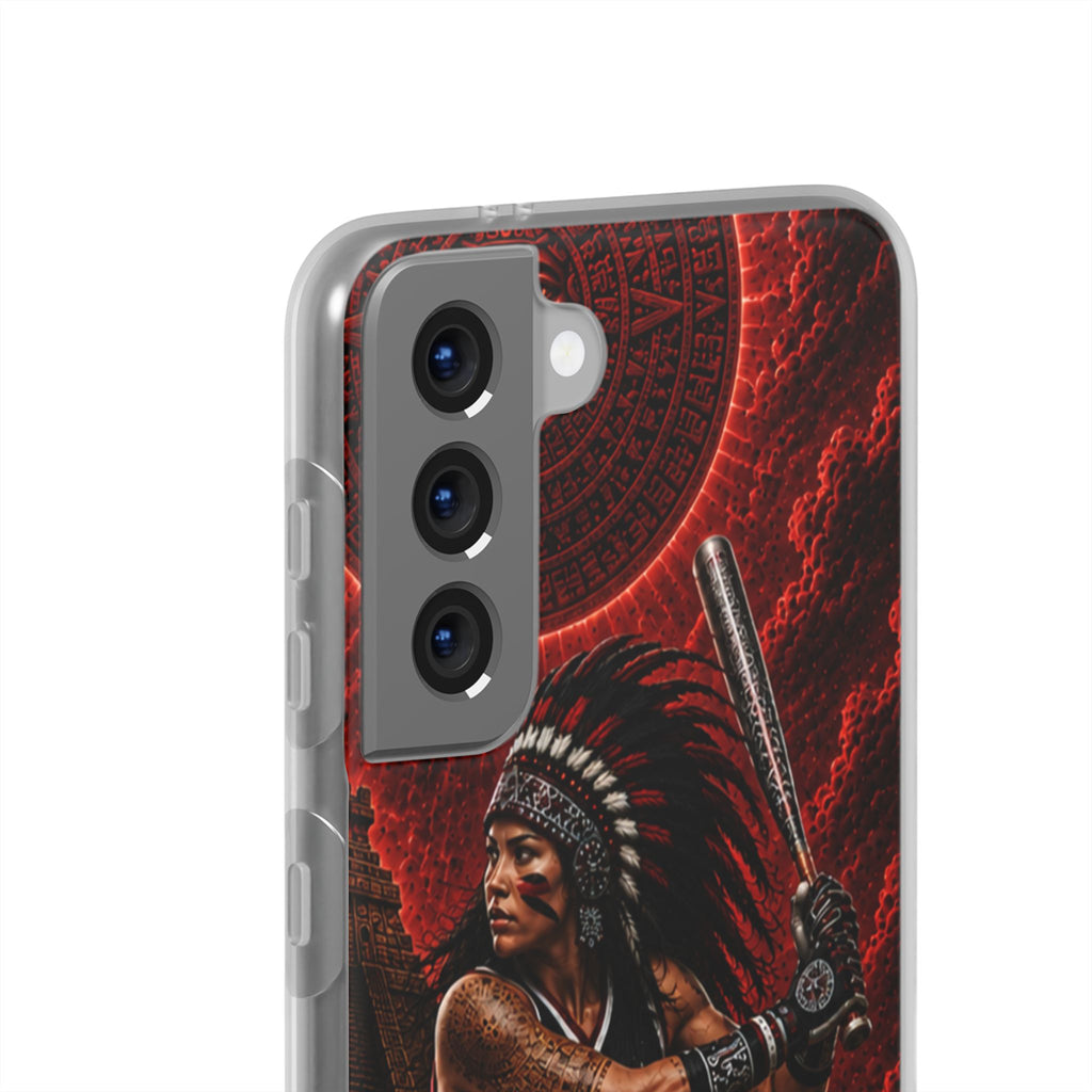 Aztec Softball Warrior – Flexi Phone Case (iPhone & Samsung • Clear TPU • Made in USA • Personalized Option)