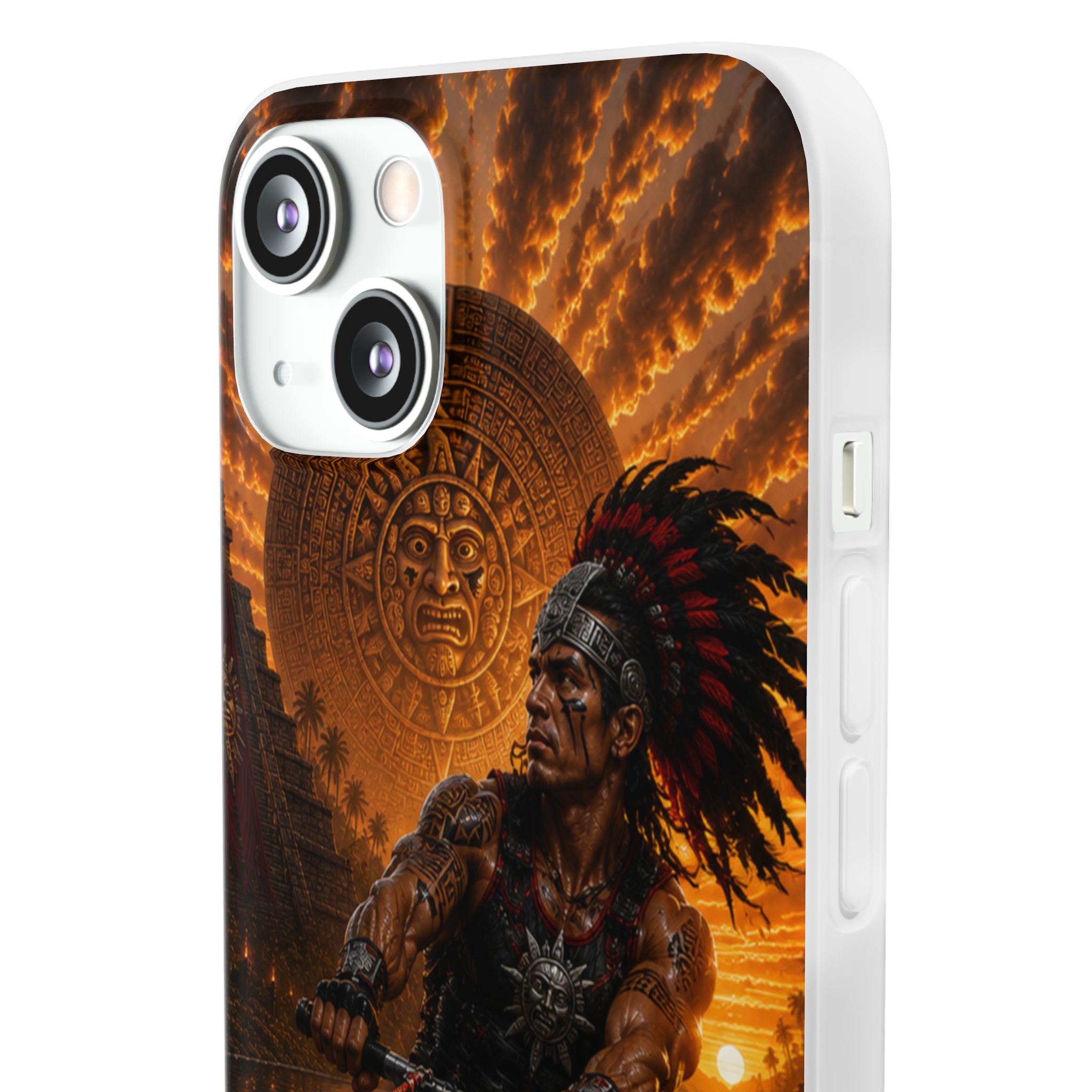 Aztec Wakeboard Male Warrior – Flexi Phone Case (iPhone & Samsung • Clear TPU • Made & Shipped in the USA • 🚚 FREE USA Shipping • Personalized Option)