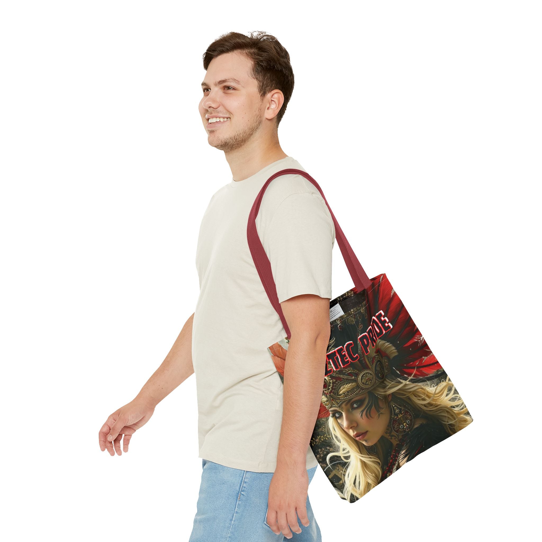 Aztec Fireheart Queen Tote Bag – Aztec-Inspired Reusable Shopping Bag | GringoArte