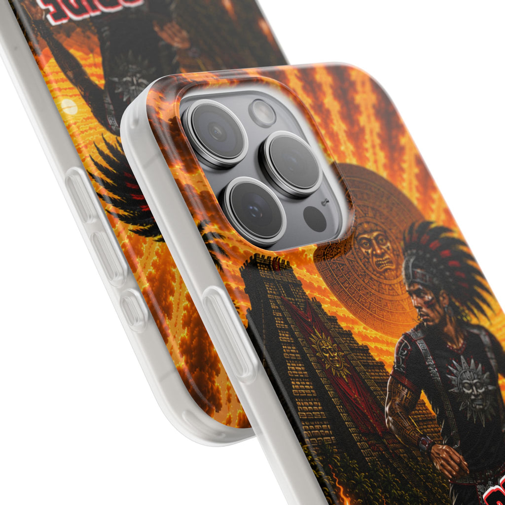 Aztec Soccer Male Warrior – Flexi Phone Case (iPhone & Samsung • Clear TPU • Made & Shipped in the USA • 🚚 FREE USA Shipping • Personalized Option)