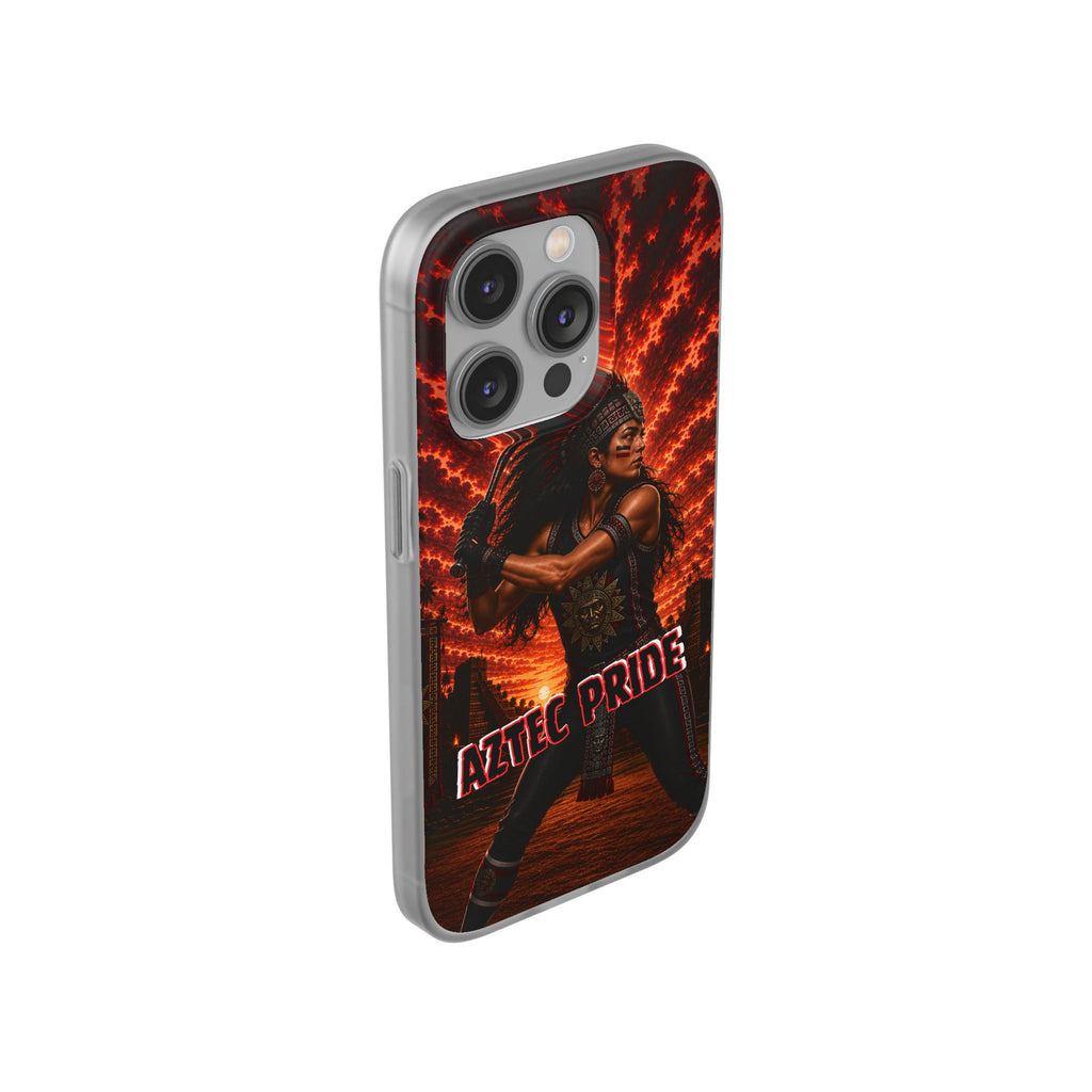 Aztec Softball Warrior – Flexi Phone Case (iPhone & Samsung • Clear TPU • Made & Shipped in the USA • 🚚 FREE USA Shipping • Personalized Option)