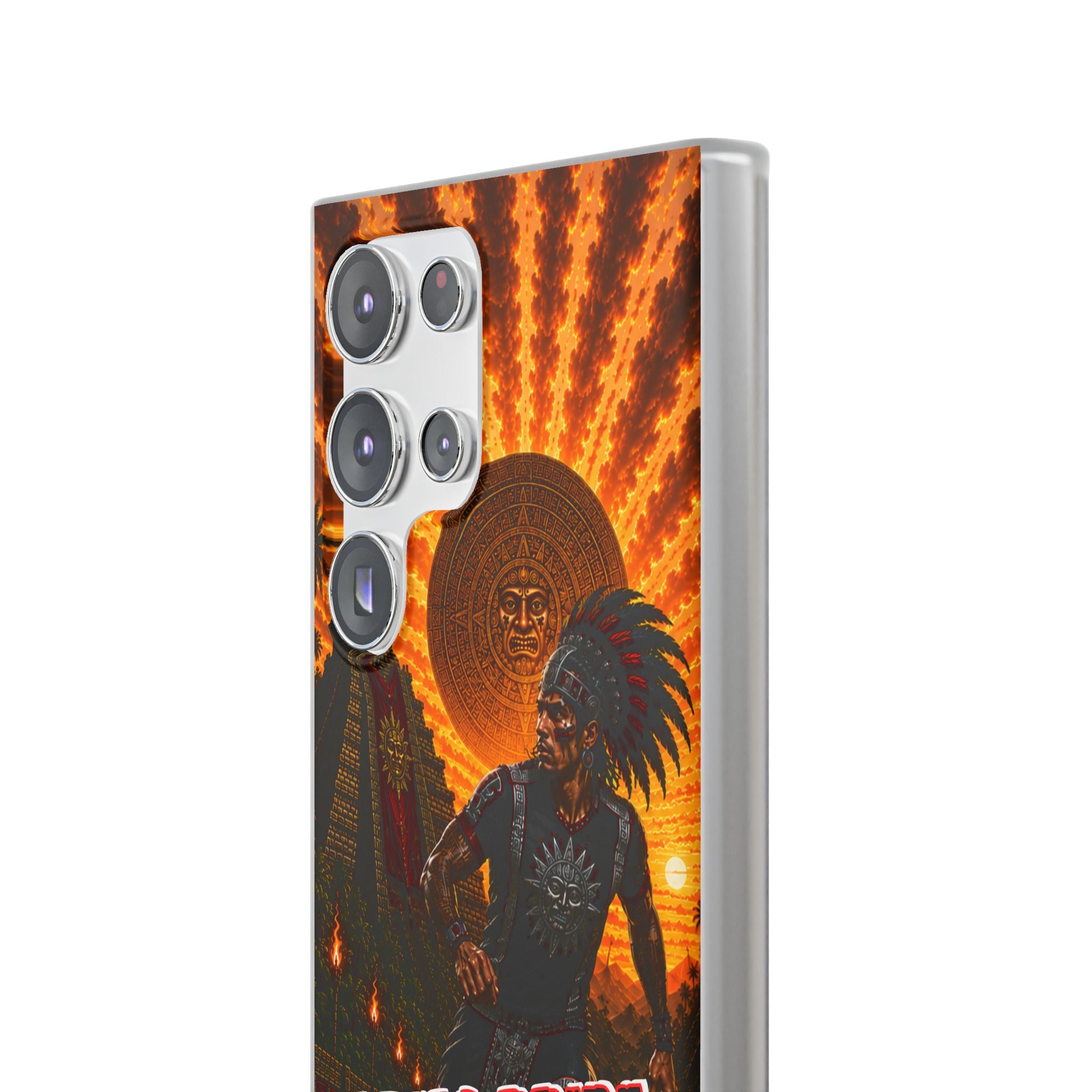 Aztec Soccer Male Warrior – Flexi Phone Case (iPhone & Samsung • Clear TPU • Made & Shipped in the USA • 🚚 FREE USA Shipping • Personalized Option)