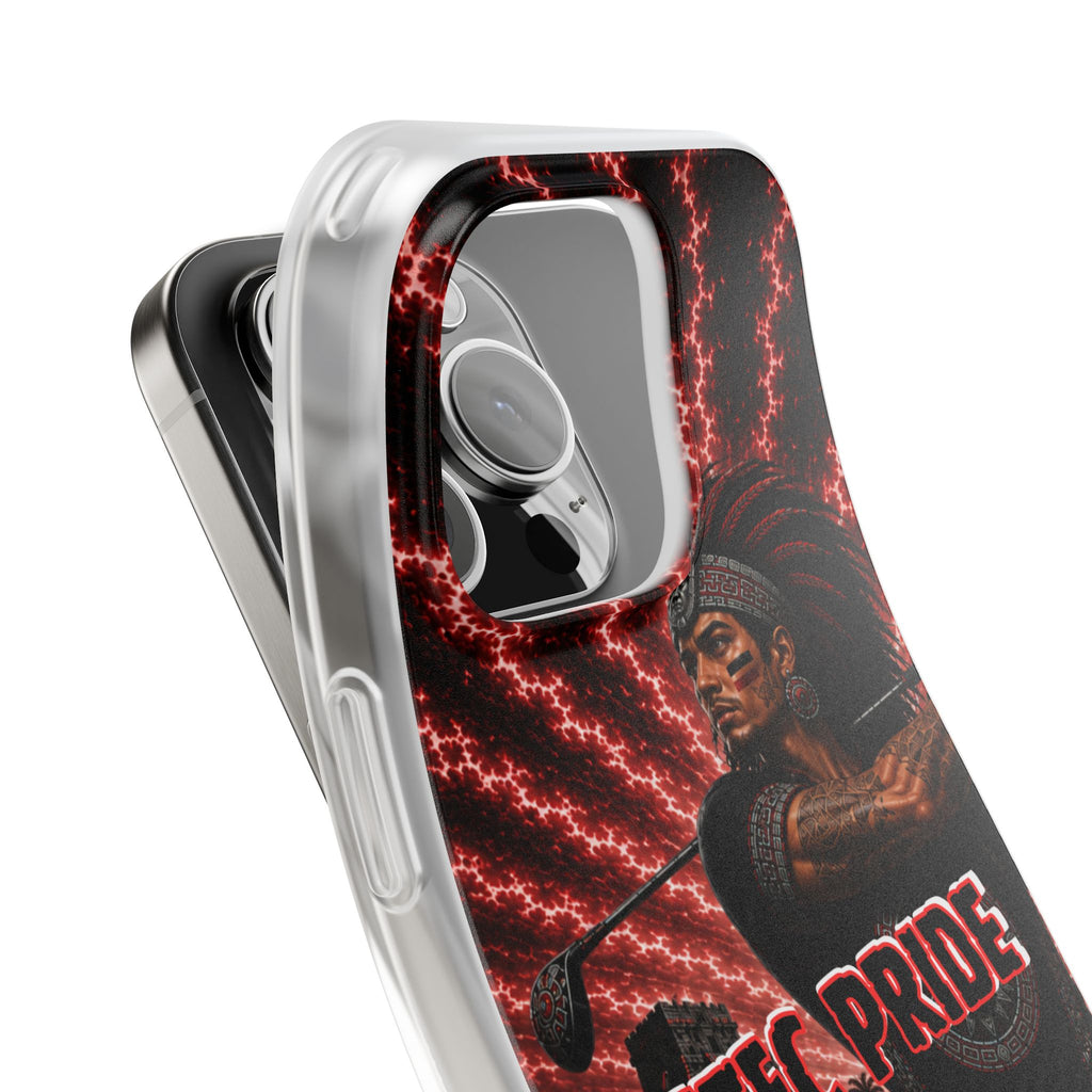 Aztec Golf Male Warrior – Flexi Phone Case (iPhone & Samsung • Clear TPU • Made & Shipped in the USA • 🚚 FREE USA Shipping • Personalized Option)