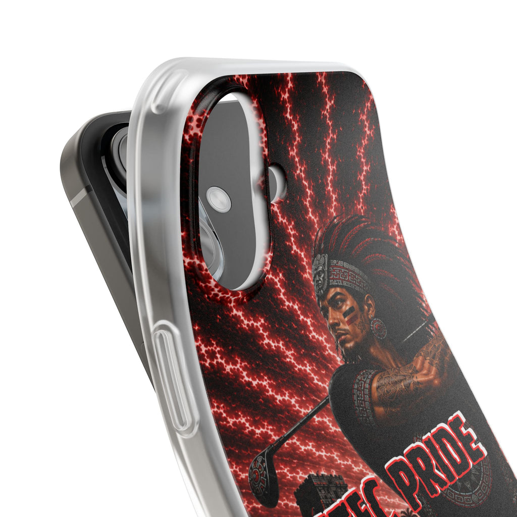 Aztec Golf Male Warrior – Flexi Phone Case (iPhone & Samsung • Clear TPU • Made & Shipped in the USA • 🚚 FREE USA Shipping • Personalized Option)