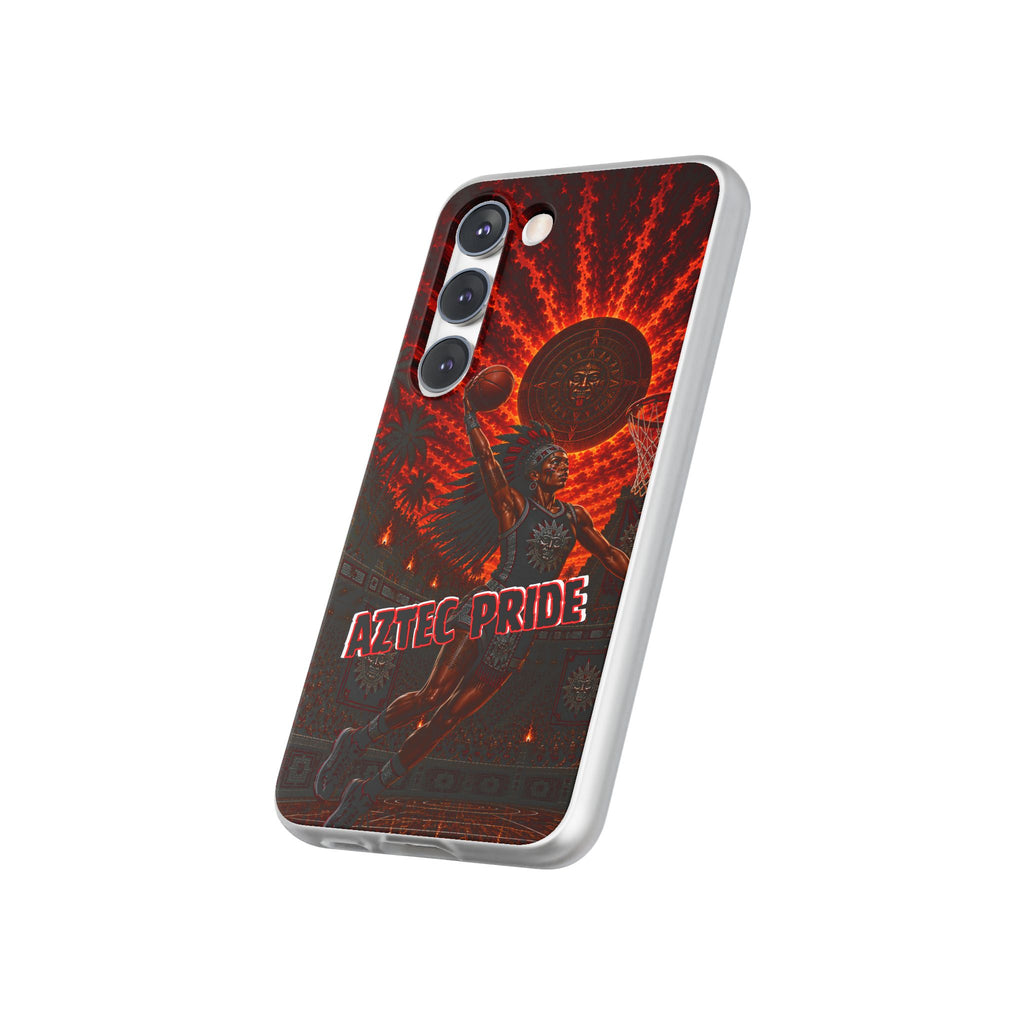 Aztec Basketball Female Warrior – Flexi Phone Case (iPhone & Samsung • Clear TPU • Made & Shipped in the USA • 🚚 FREE USA Shipping • Personalized Option)