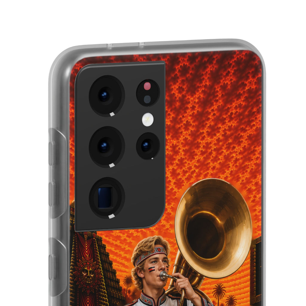 Aztec Band Warrior – Flexi Phone Case (iPhone & Samsung • Clear TPU • Made & Shipped in the USA • 🚚 FREE USA Shipping • Personalized Option)