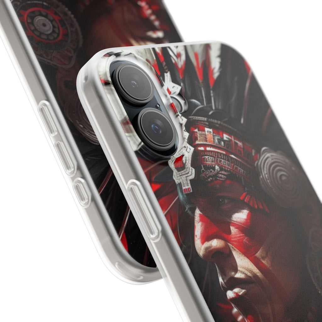 Aztec Loyal Warrior – Flexi Phone Case (iPhone & Samsung • Clear TPU • Made in USA • Personalized Option)