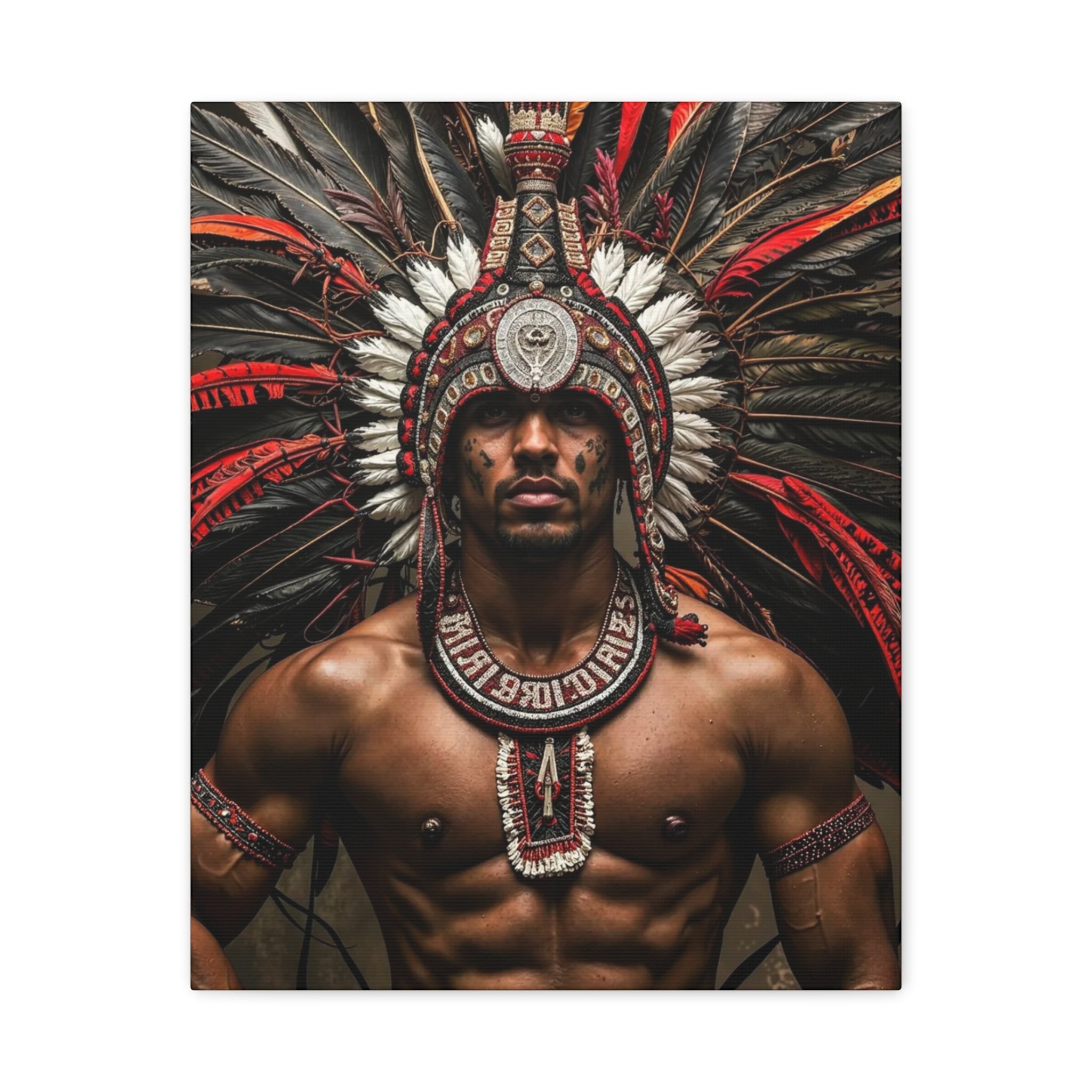 Aztec Warrior Eagle – Bold Aztec Wall Art Canvas