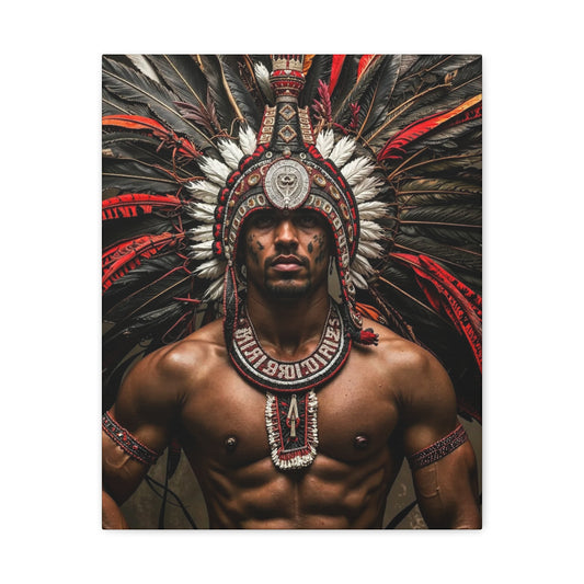 Aztec Warrior Eagle – Bold Aztec Wall Art Canvas