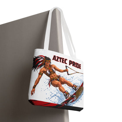 Aztec Waterski Wakeboard Savage Female Warrior Tote Bag