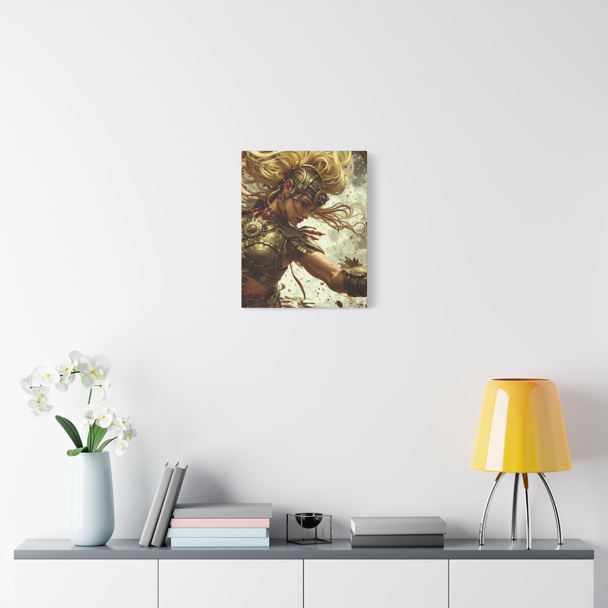 Aztec Iron Queen – Bold Aztec Wall Art Canvas