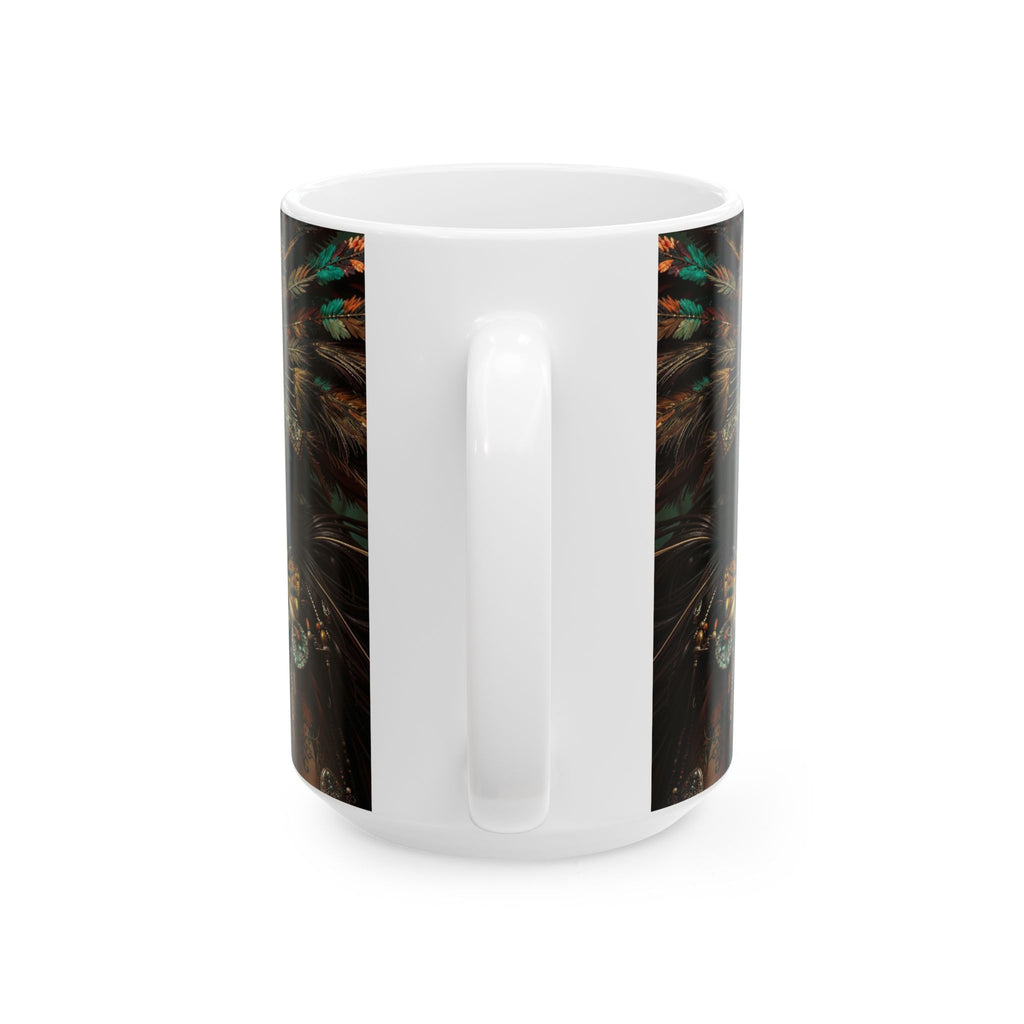Aztec Warrior Goddess – Ceramic Mug (11oz, 15oz • Dishwasher & Microwave Safe • Made in USA • Personalized Option)