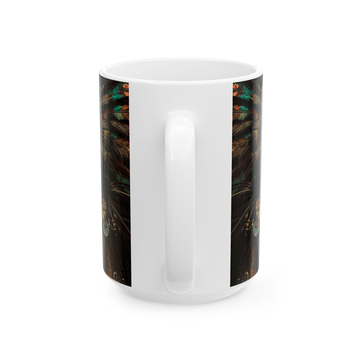 Aztec Warrior Goddess – Ceramic Mug (11oz, 15oz • Dishwasher & Microwave Safe • Made in USA • Personalized Option)
