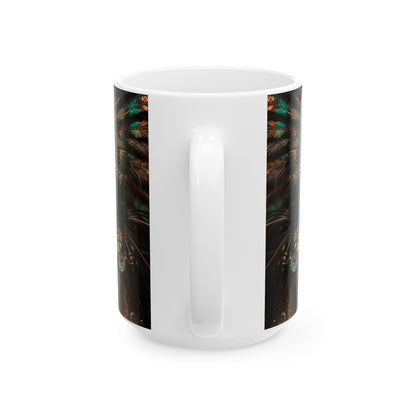 Aztec Warrior Goddess – Ceramic Mug (11oz, 15oz • Dishwasher & Microwave Safe • Made in USA • Personalized Option)