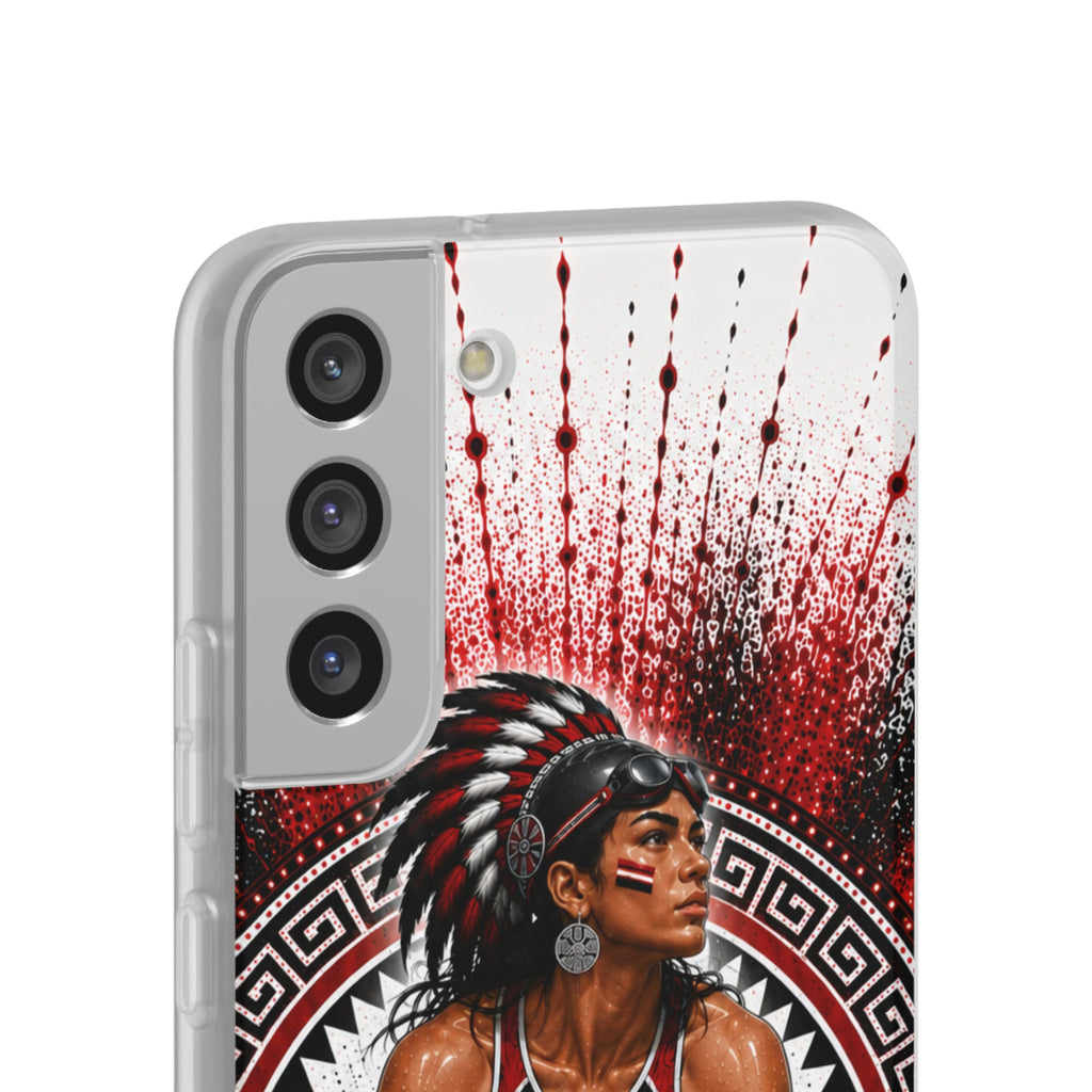 Aztec Swim & Dive Warrior – Flexi Phone Case (iPhone & Samsung • Clear TPU • Made & Shipped in the USA • 🚚 FREE USA Shipping • Personalized Option)