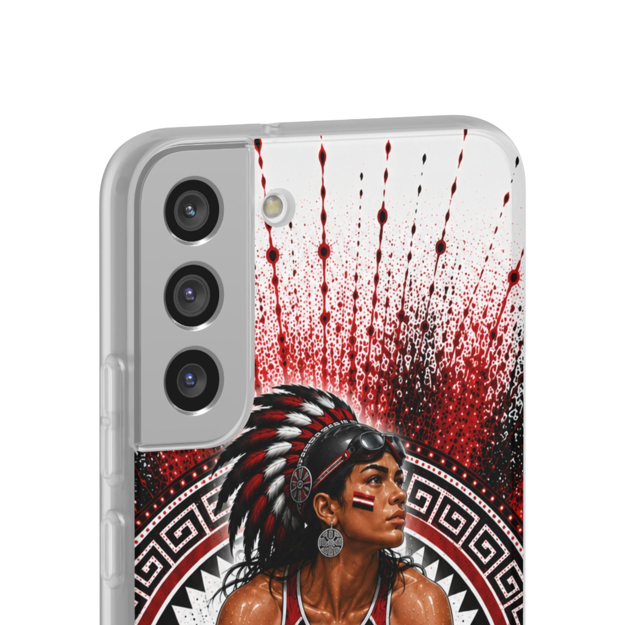 Aztec Swim & Dive Warrior – Flexi Phone Case (iPhone & Samsung • Clear TPU • Made & Shipped in the USA • 🚚 FREE USA Shipping • Personalized Option)