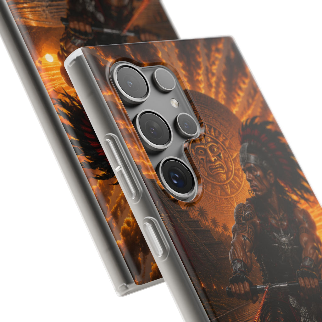 Aztec Wakeboard Male Warrior – Flexi Phone Case (iPhone & Samsung • Clear TPU • Made & Shipped in the USA • 🚚 FREE USA Shipping • Personalized Option)