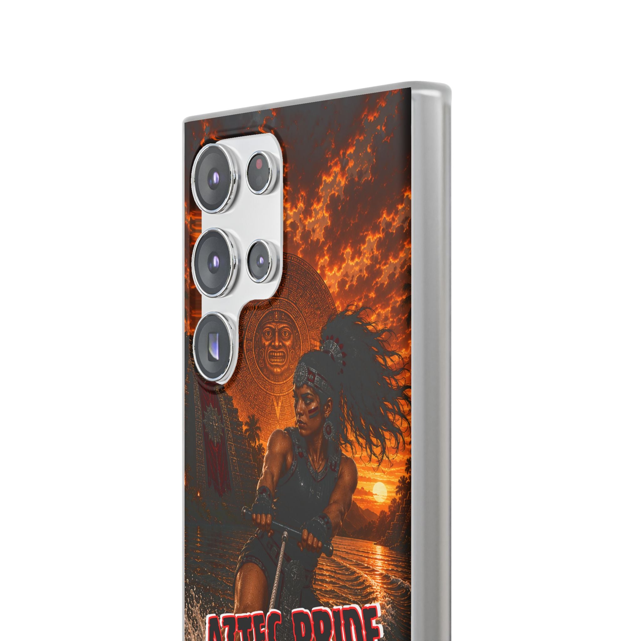 Aztec Wakeboard Female Warrior – Flexi Phone Case (iPhone & Samsung • Clear TPU • Made & Shipped in the USA • 🚚 FREE USA Shipping • Personalized Option)