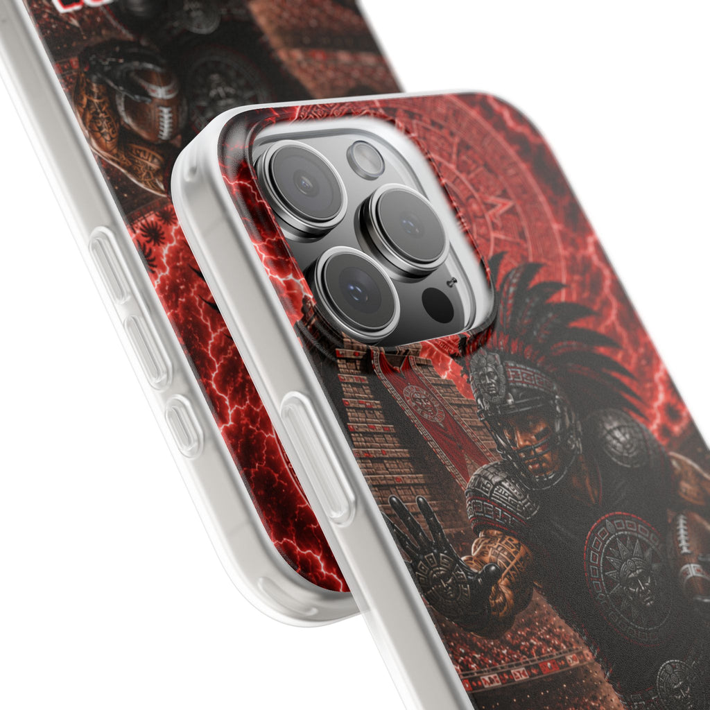 Aztec Football Warrior – Flexi Phone Case (iPhone & Samsung • Clear TPU • Made in USA • Personalized Option)