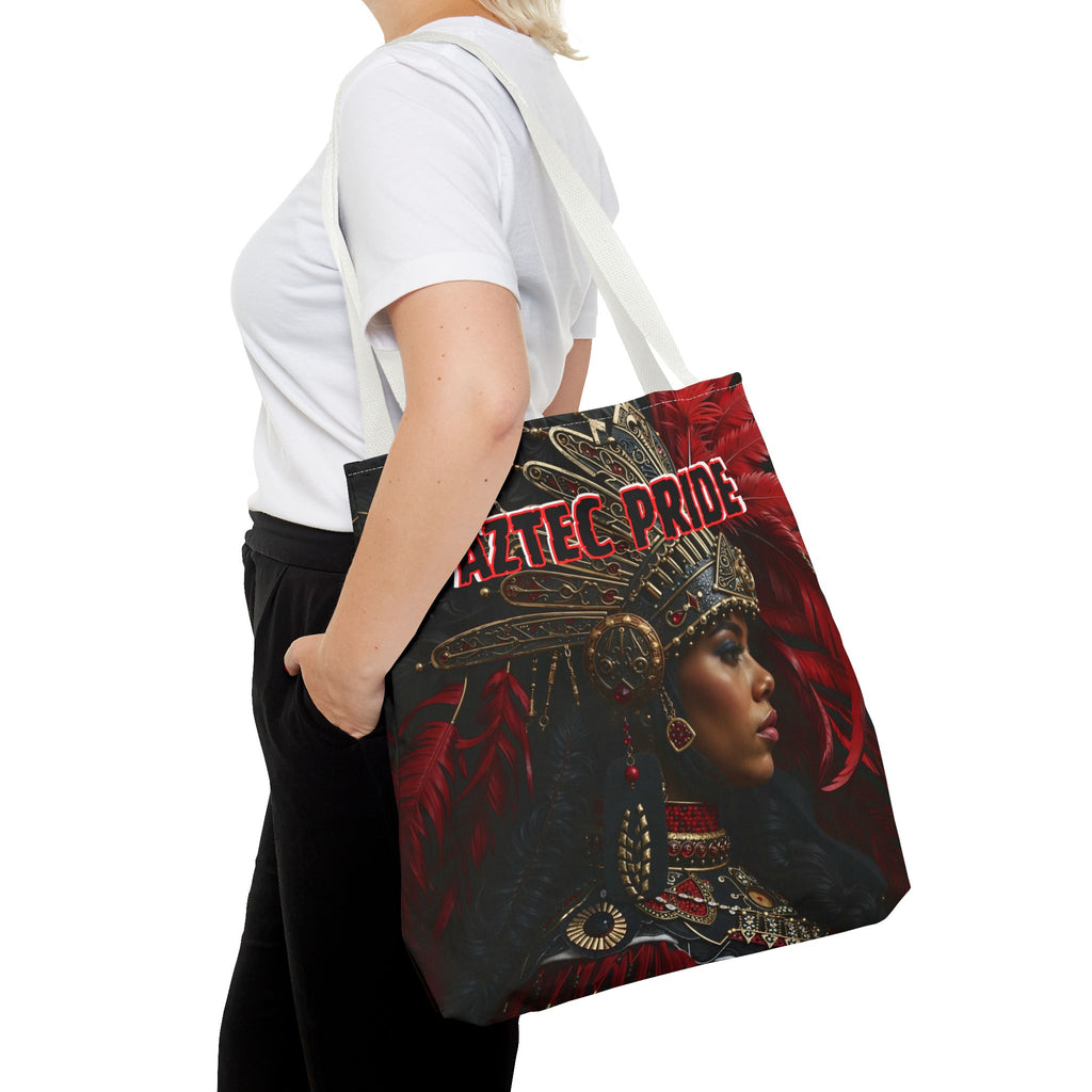 Aztec Lioness Queen Tote Bag – Aztec-Inspired Reusable Shopping Bag | GringoArte