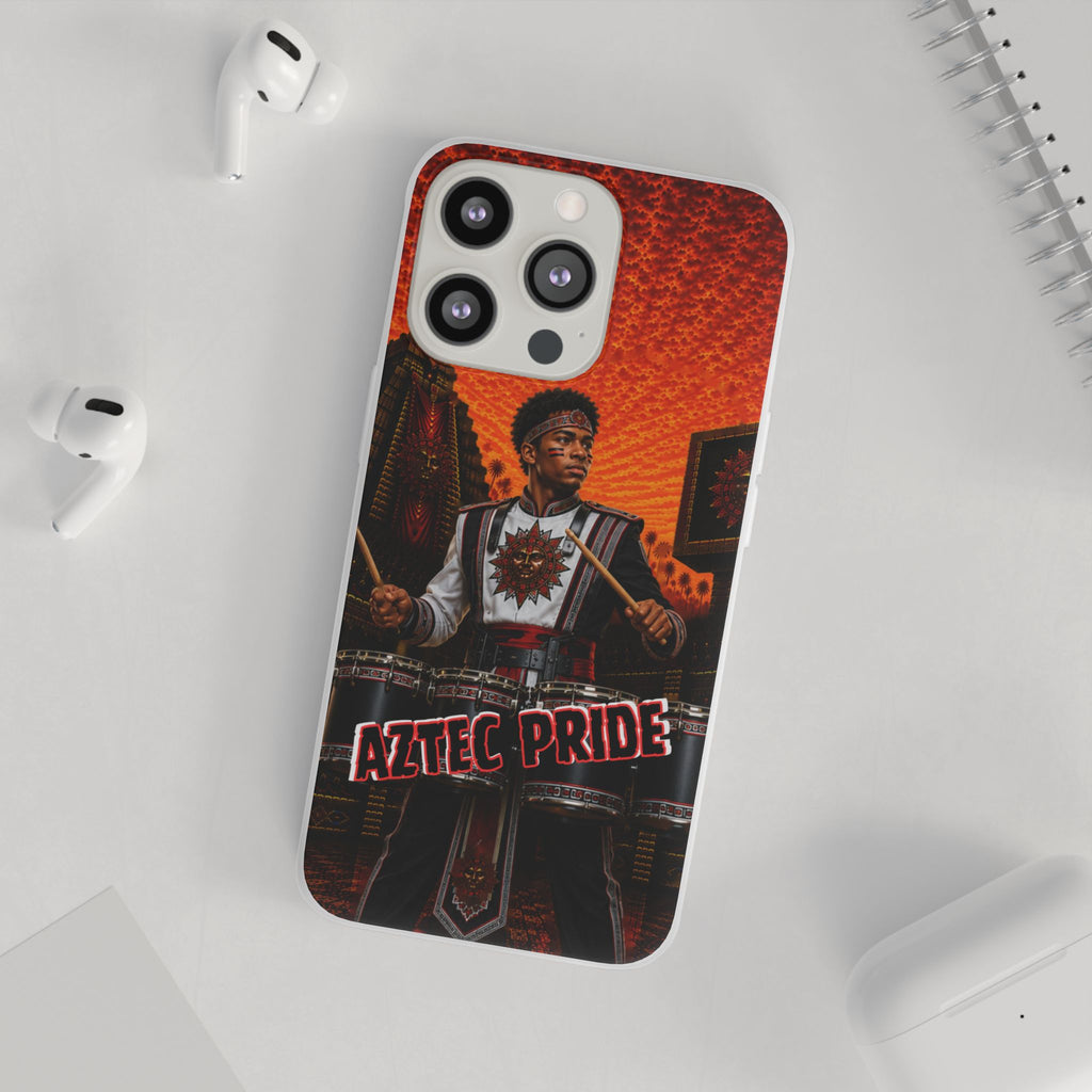 Aztec Band Warrior – Flexi Phone Case (iPhone & Samsung • Clear TPU • Made & Shipped in the USA • 🚚 FREE USA Shipping • Personalized Option)
