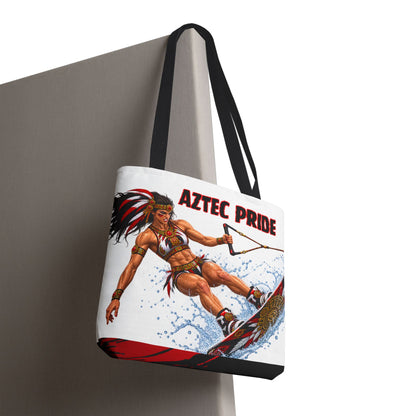 Aztec Waterski Wakeboard Savage Female Warrior Tote Bag