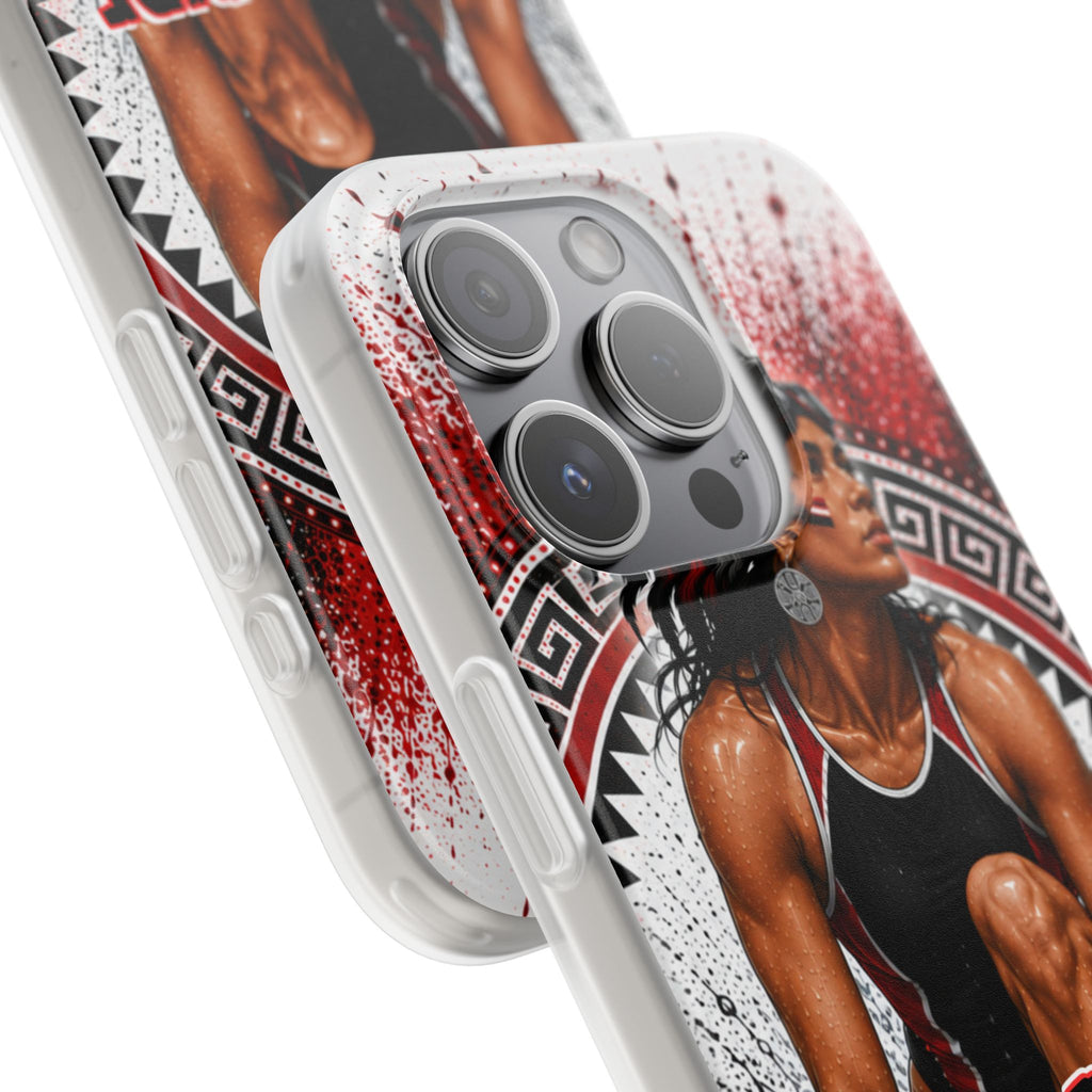 Aztec Swim & Dive Warrior – Flexi Phone Case (iPhone & Samsung • Clear TPU • Made & Shipped in the USA • 🚚 FREE USA Shipping • Personalized Option)