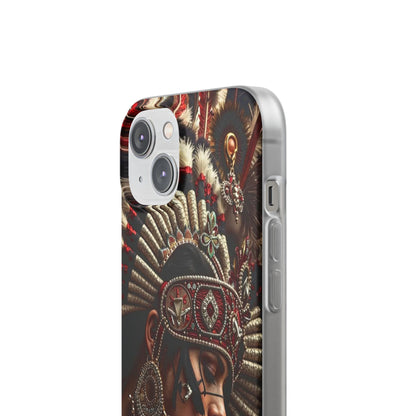 Aztec Goddess Spirit – Flexi Phone Case (iPhone & Samsung • Clear TPU • Made in USA • Personalized Option)