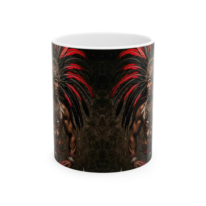 Aztec Sun Guardian – Ceramic Mug (11oz, 15oz • Dishwasher & Microwave Safe • Made in USA • Personalized Option)