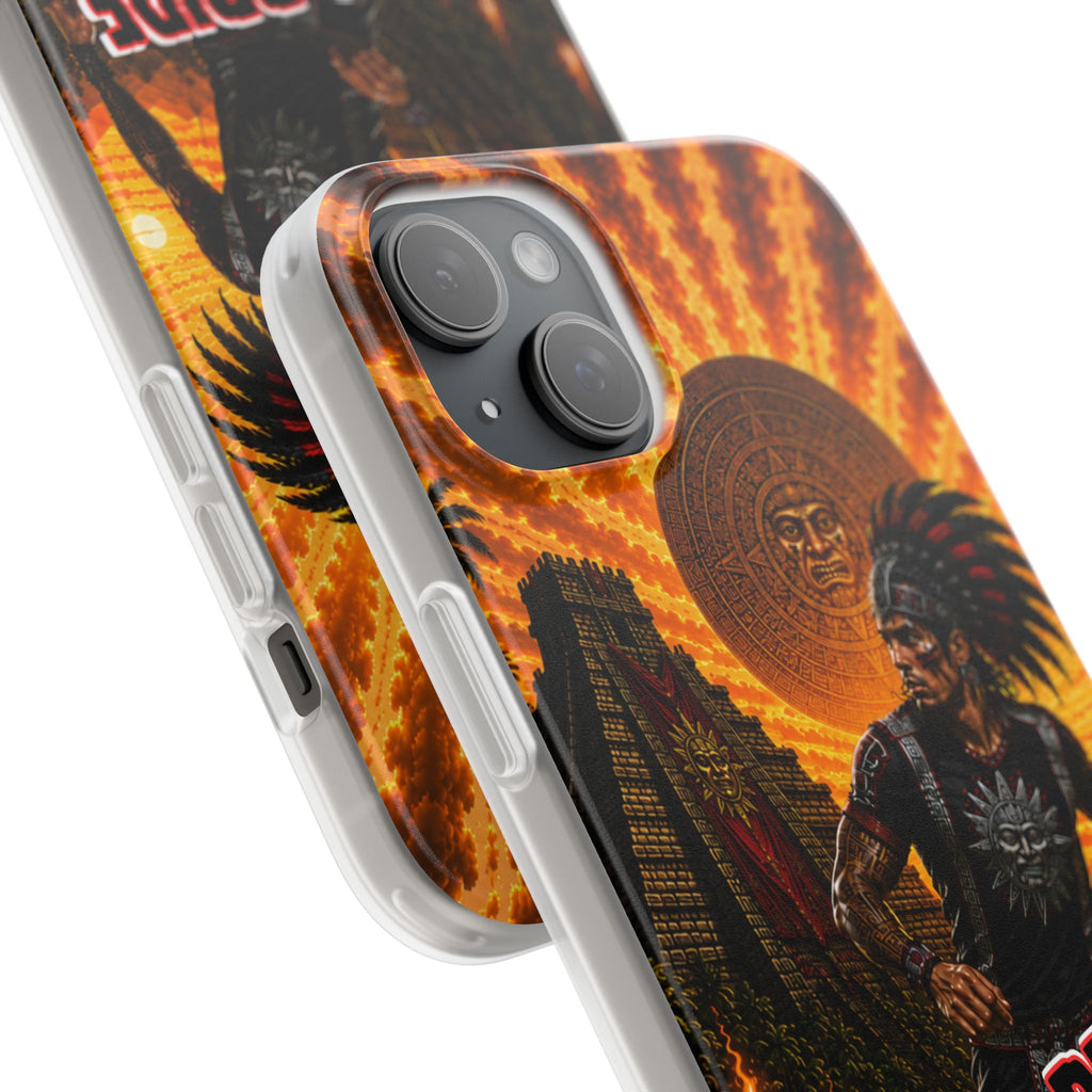 Aztec Soccer Male Warrior – Flexi Phone Case (iPhone & Samsung • Clear TPU • Made & Shipped in the USA • 🚚 FREE USA Shipping • Personalized Option)