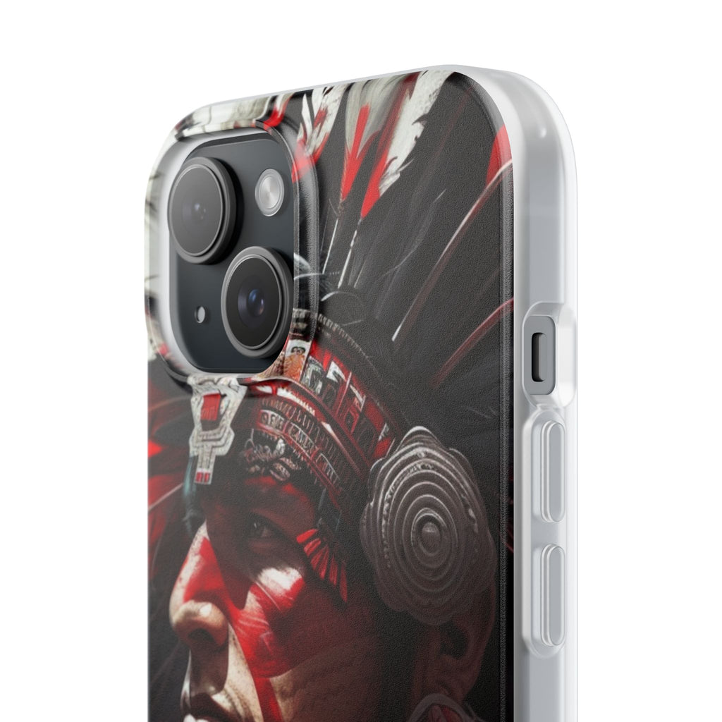 Aztec Loyal Warrior – Flexi Phone Case (iPhone & Samsung • Clear TPU • Made in USA • Personalized Option)