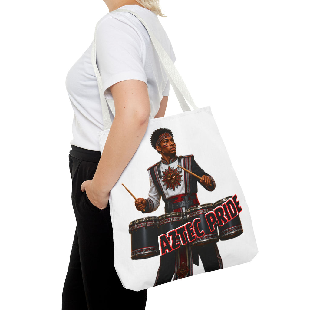 Aztec Band Warrior Tote Bag | Aztec-Inspired AI Art • Made & Shipped in the USA • 🚚 FREE USA Shipping • FREE Personalization