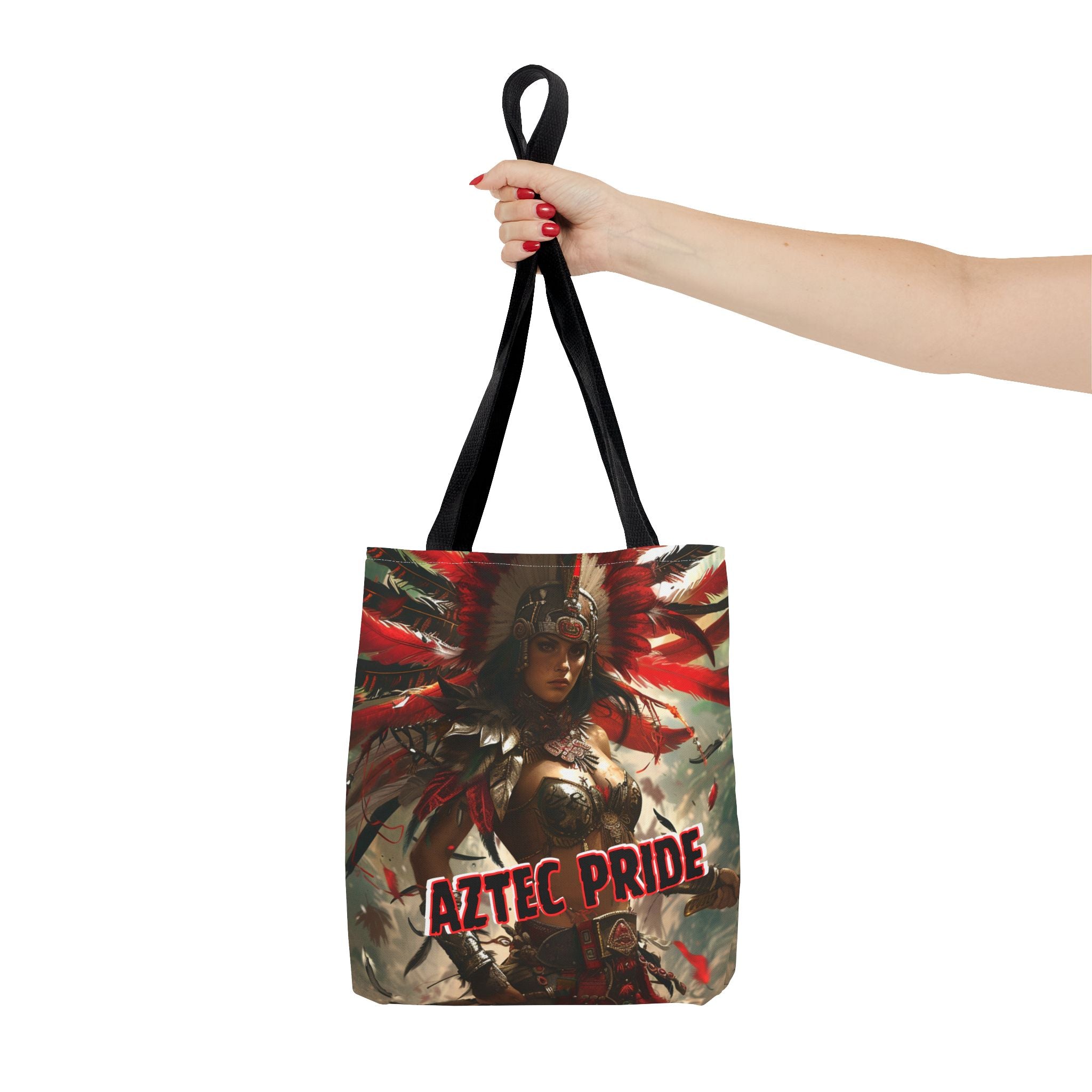 Aztec Blood Feather Goddess Tote Bag – Aztec-Inspired Reusable Shopping Bag | GringoArte