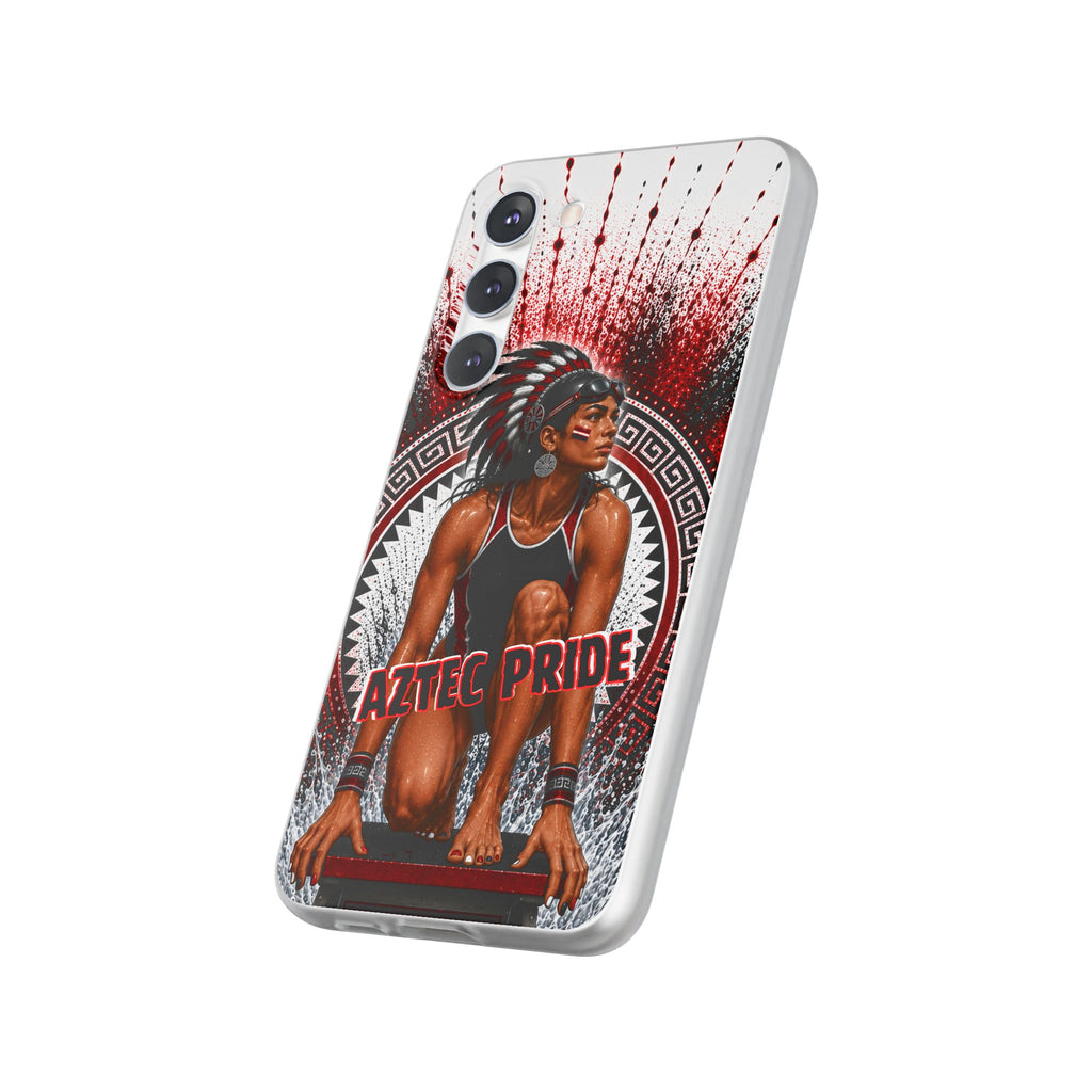 Aztec Swim & Dive Warrior – Flexi Phone Case (iPhone & Samsung • Clear TPU • Made & Shipped in the USA • 🚚 FREE USA Shipping • Personalized Option)