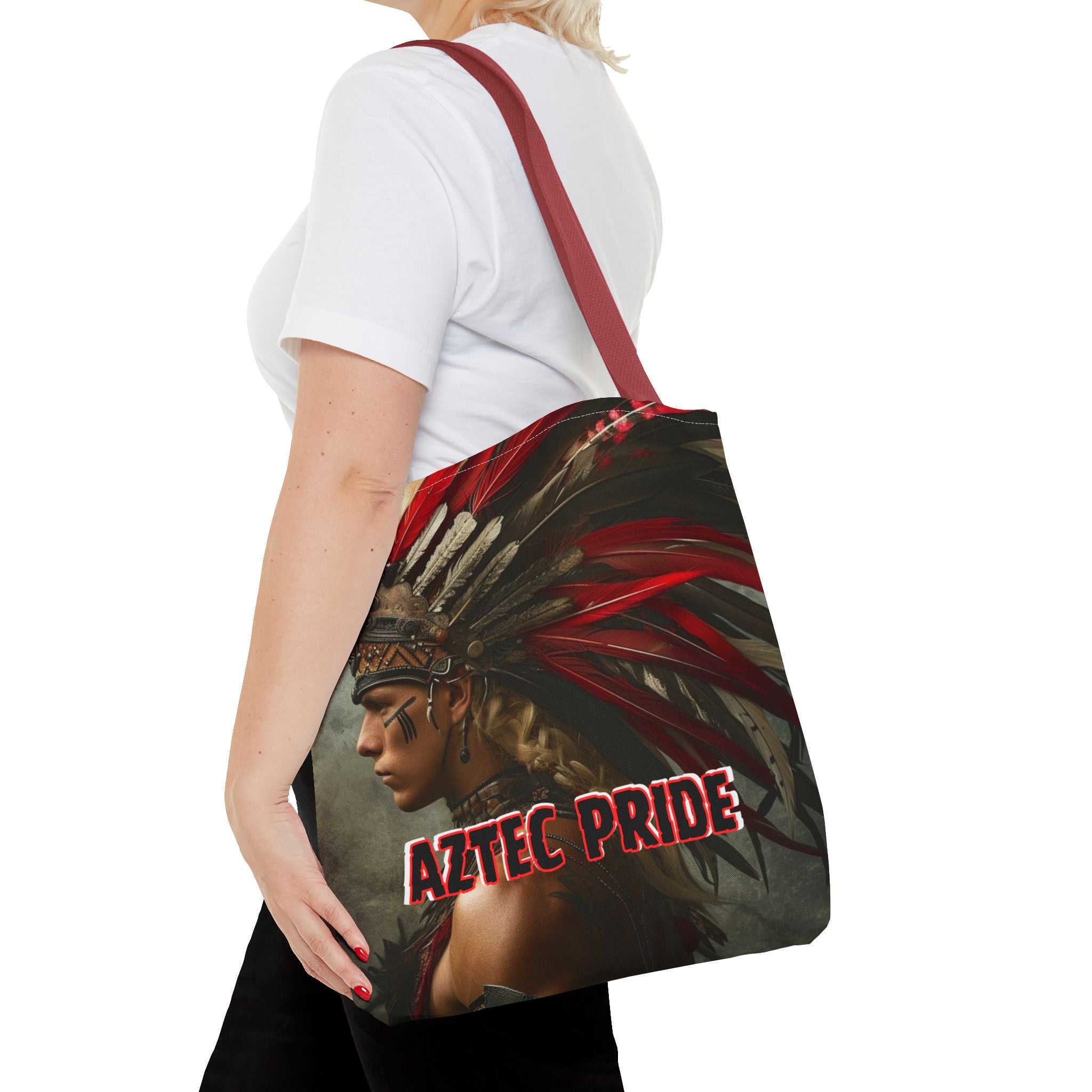Aztec Storm Warrior Tote Bag – Aztec-Inspired Reusable Shopping Bag | GringoArte