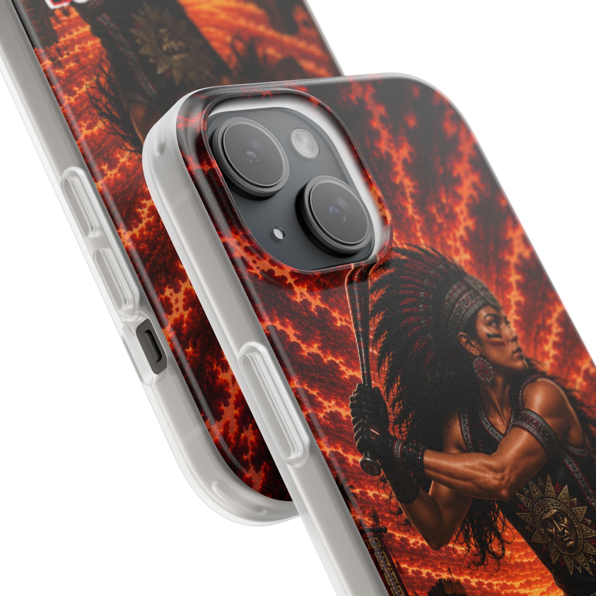 Aztec Softball Warrior – Flexi Phone Case (iPhone & Samsung • Clear TPU • Made & Shipped in the USA • 🚚 FREE USA Shipping • Personalized Option)