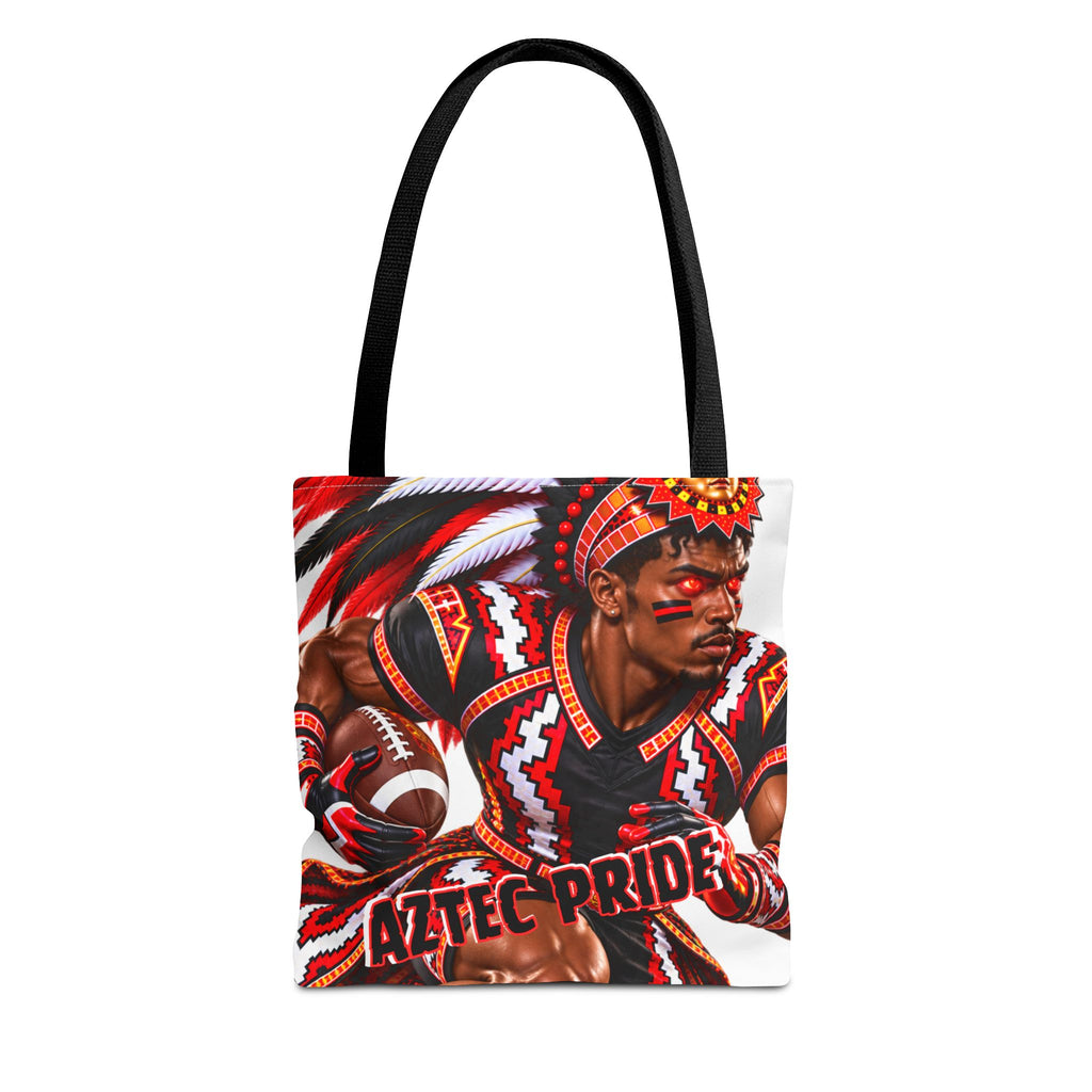 Aztec Football RB Warrior Tote Bag | Aztec-Inspired AI Art • Made & Shipped in the USA • 🚚 FREE USA Shipping • FREE Personalization