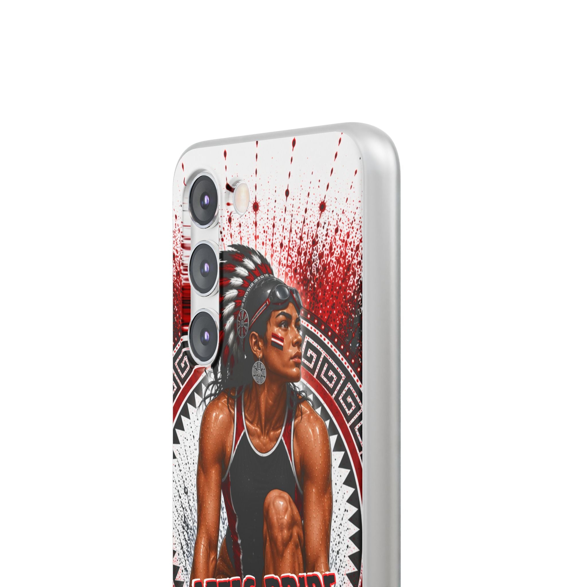 Aztec Swim & Dive Warrior – Flexi Phone Case (iPhone & Samsung • Clear TPU • Made & Shipped in the USA • 🚚 FREE USA Shipping • Personalized Option)