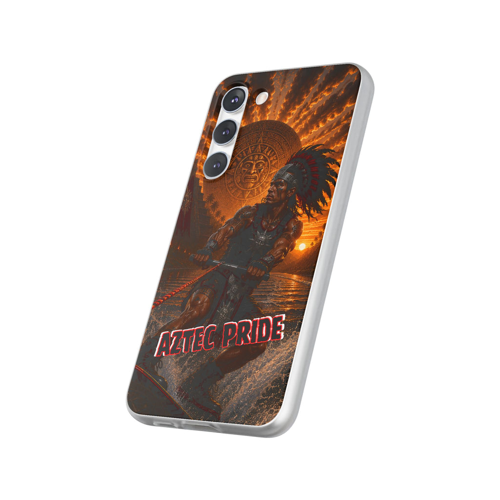 Aztec Wakeboard Male Warrior – Flexi Phone Case (iPhone & Samsung • Clear TPU • Made & Shipped in the USA • 🚚 FREE USA Shipping • Personalized Option)