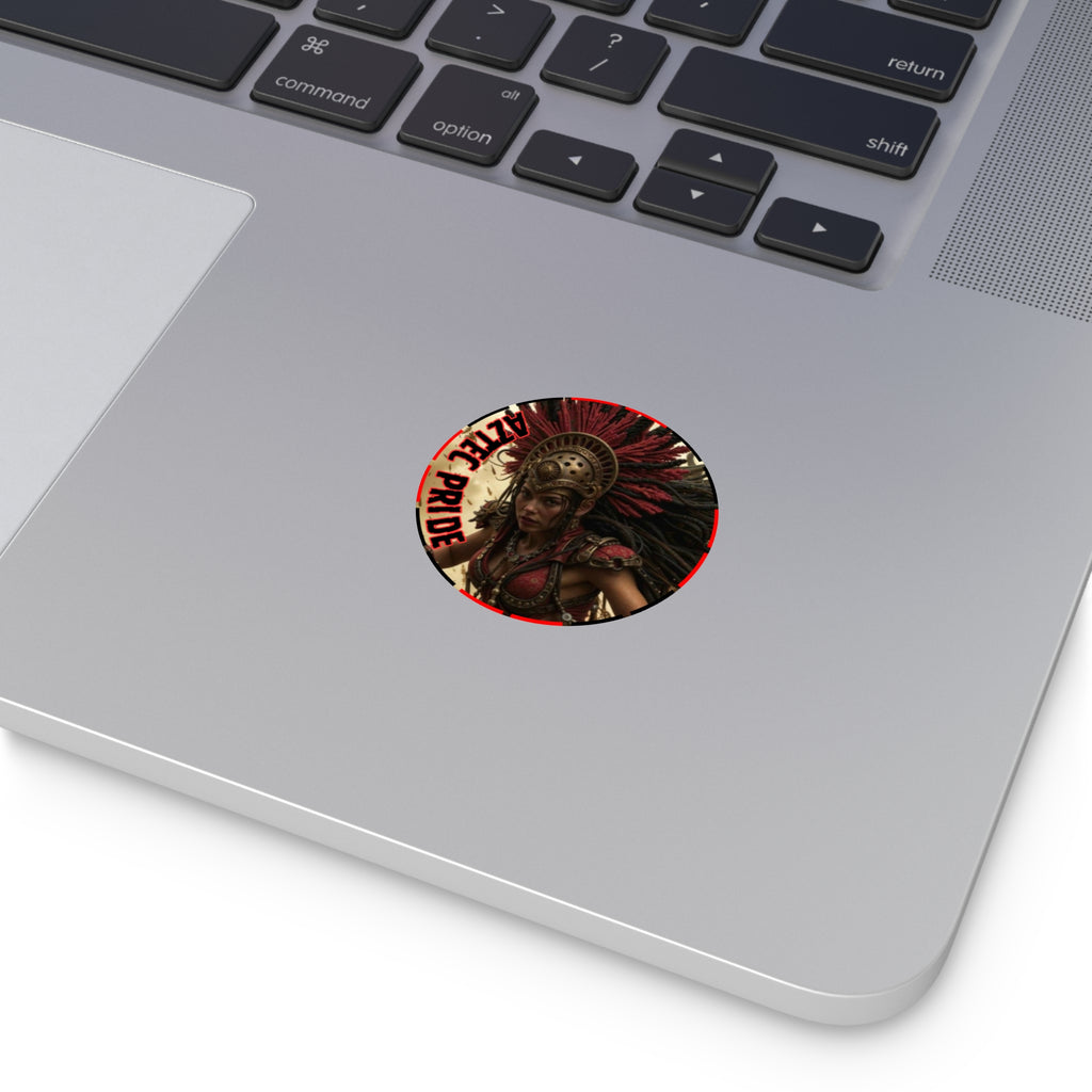Aztec Bloodwar Queen Round Vinyl Sticker – Waterproof Matte Decal (2”–6”)