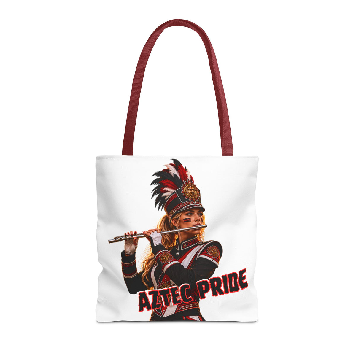 Aztec Band Warrior Tote Bag | Aztec-Inspired AI Art • Made & Shipped in the USA • 🚚 FREE USA Shipping • FREE Personalization