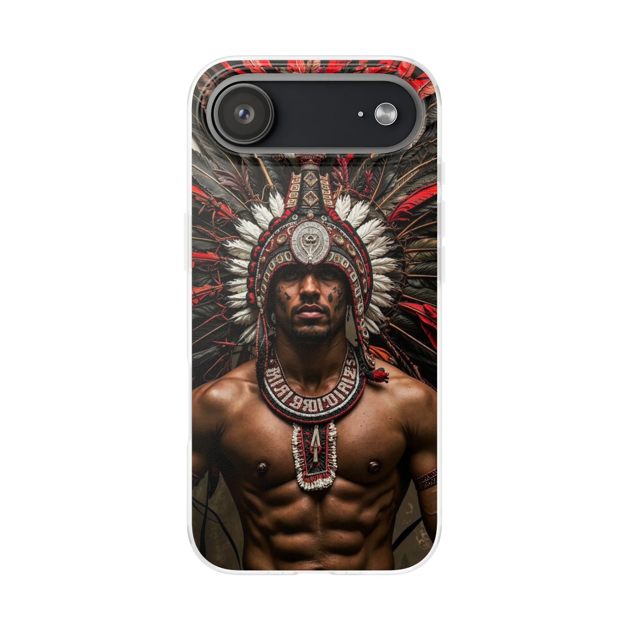 Aztec Warrior Eagle – Flexi Phone Case (iPhone & Samsung • Clear TPU • Made in USA • Personalized Option)