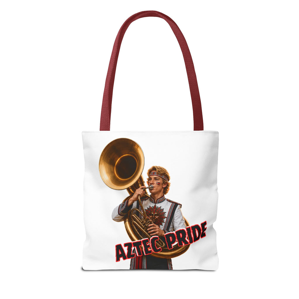 Aztec Band Warrior Tote Bag | Aztec-Inspired AI Art • Made & Shipped in the USA • 🚚 FREE USA Shipping • FREE Personalization