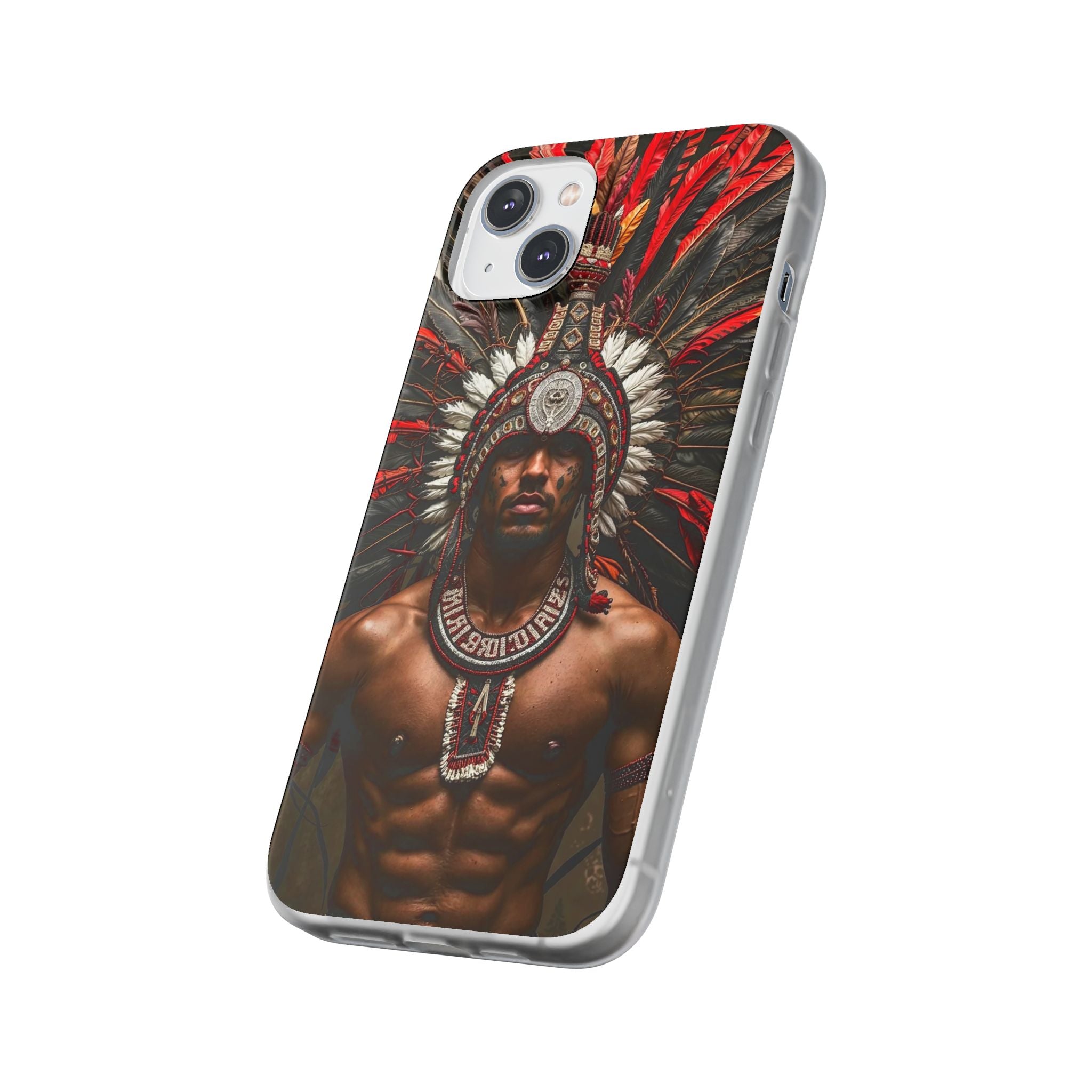 Aztec Warrior Eagle – Flexi Phone Case (iPhone & Samsung • Clear TPU • Made in USA • Personalized Option)