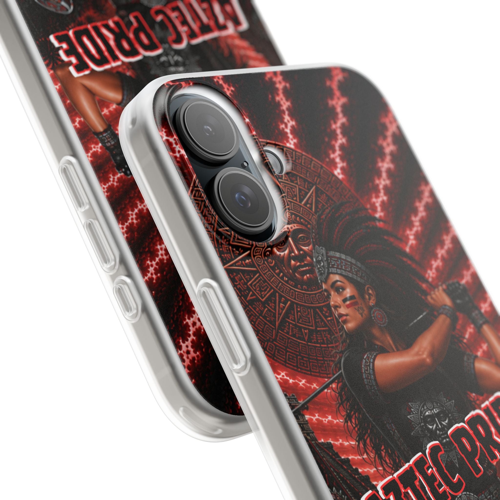 Aztec Golf Female Warrior – Flexi Phone Case (iPhone & Samsung • Clear TPU • Made & Shipped in the USA • 🚚 FREE USA Shipping • Personalized Option)
